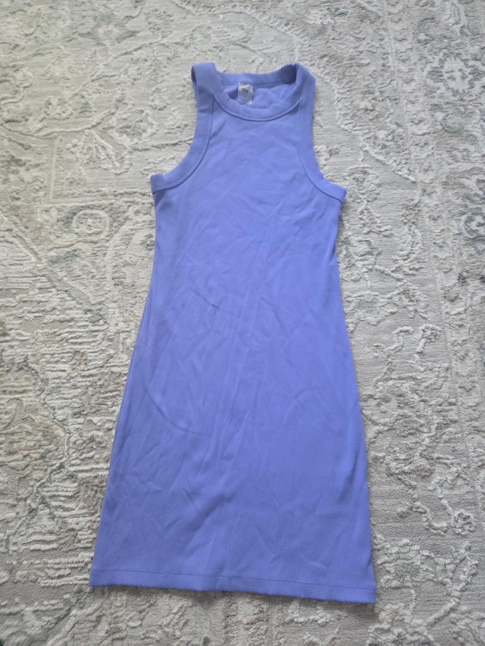 TNA Lavender Ribbed Midi Tank Dress